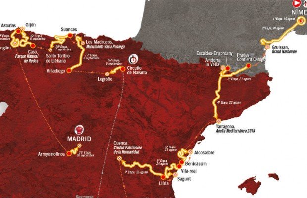 Recorrido de La Vuelta a España 2017