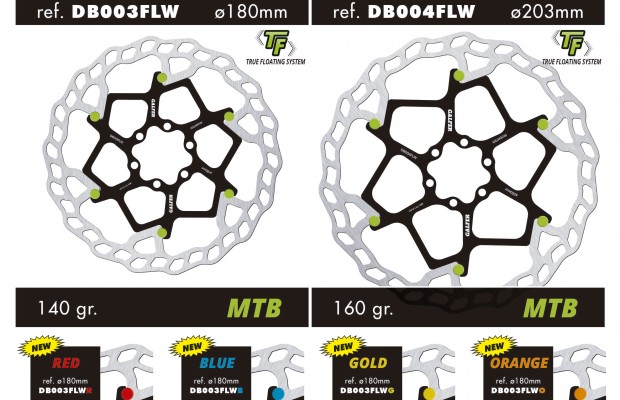 Nuevos colores para los discos flotantes de Galfer Bike
