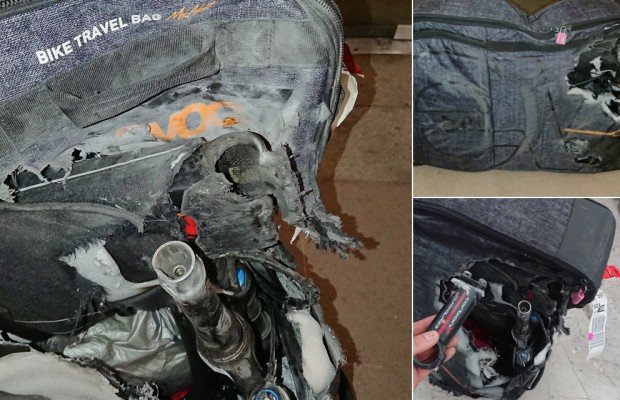 Pesadilla antes de Navidad. Así le ha dejado American Airlines la mountain bike a Mayalen Noriega